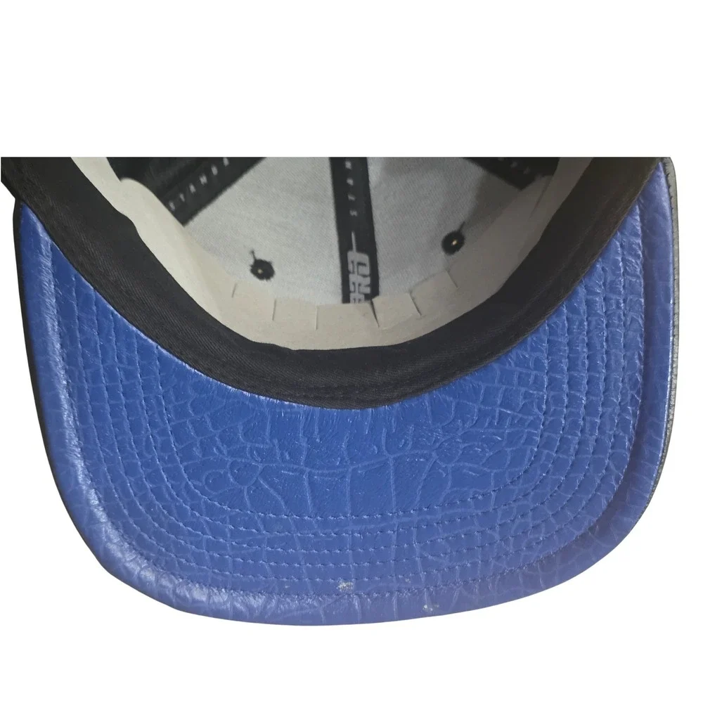 NEW Pro Standard Philadelphia 76ers NBA‎ Leather Visor Snapback Hat Black Blue